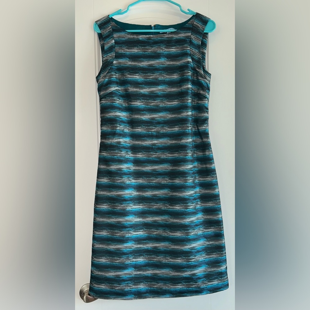 Antonio Melani Blue Shimmer Sheath Dress